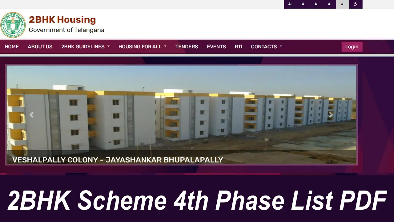 2BHK Scheme 4th Phase List Check, PDF Download @ 2bhk.telangana.gov.in alt=