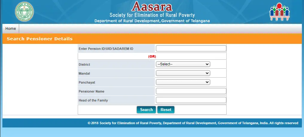 Aasara Pension List Check 