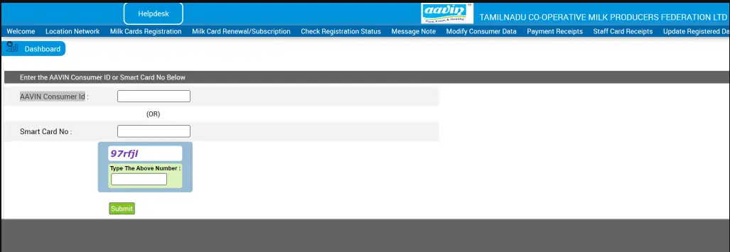 Aavin Milk Card Registration Online