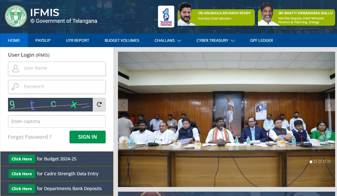 IFMIS Telangana Portal