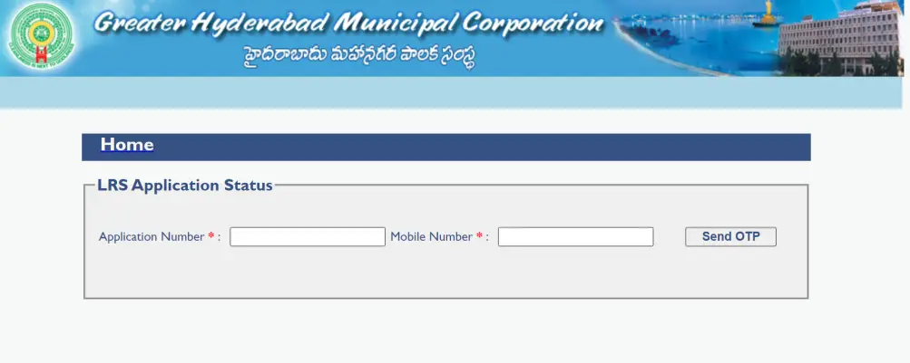 LRS Telangana Application Status Check