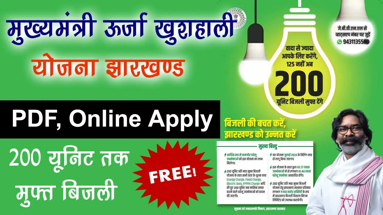 मुख्यमंत्री ऊर्जा खुशहाली योजना आवेदन: Mukhyamantri Urja Khushhali Yojana Form PDF, Online Apply