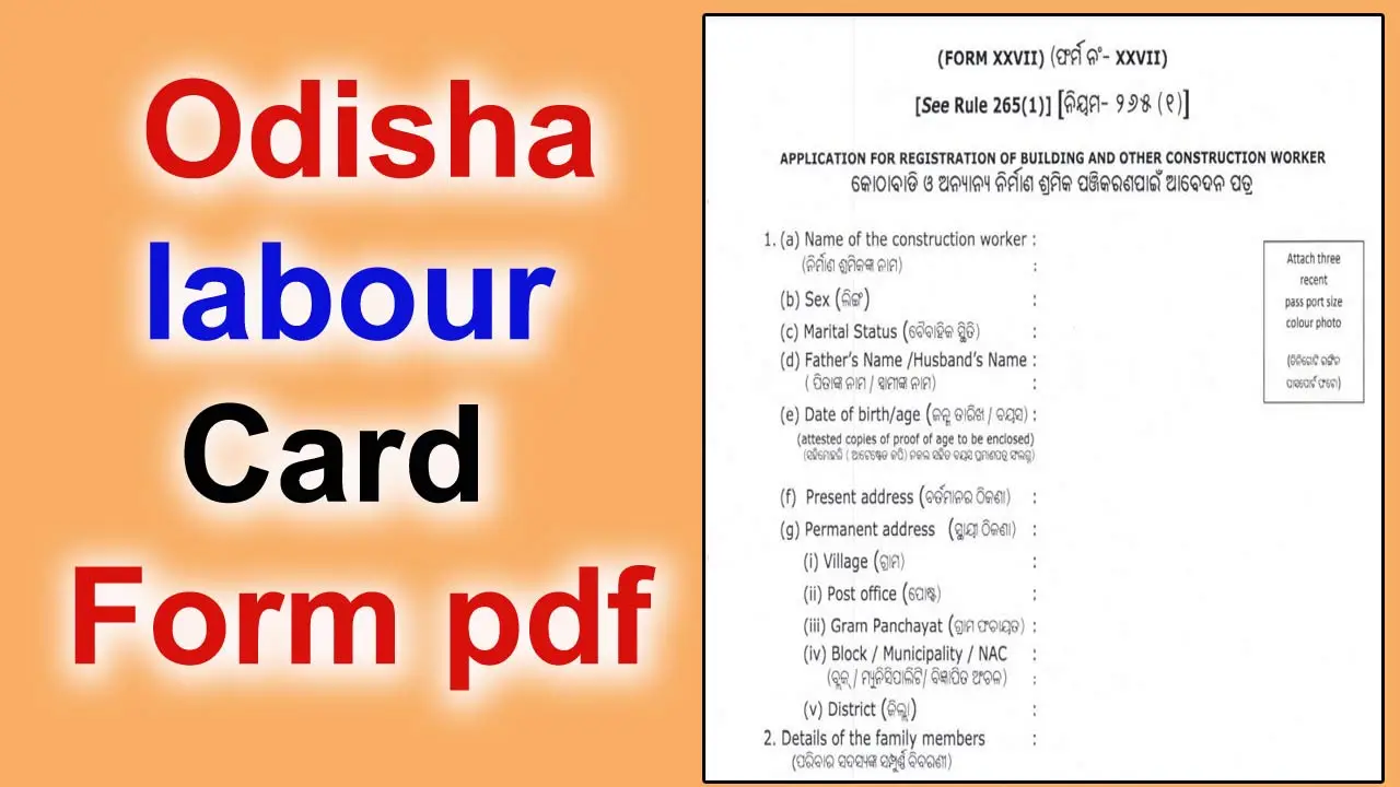 Odisha labour Card Application form pdf alt=