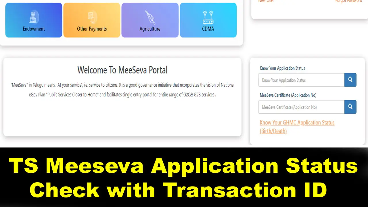 TS Meeseva Application Status Check with Transaction ID 2024: ts.meeseva.telangana.gov.in alt=