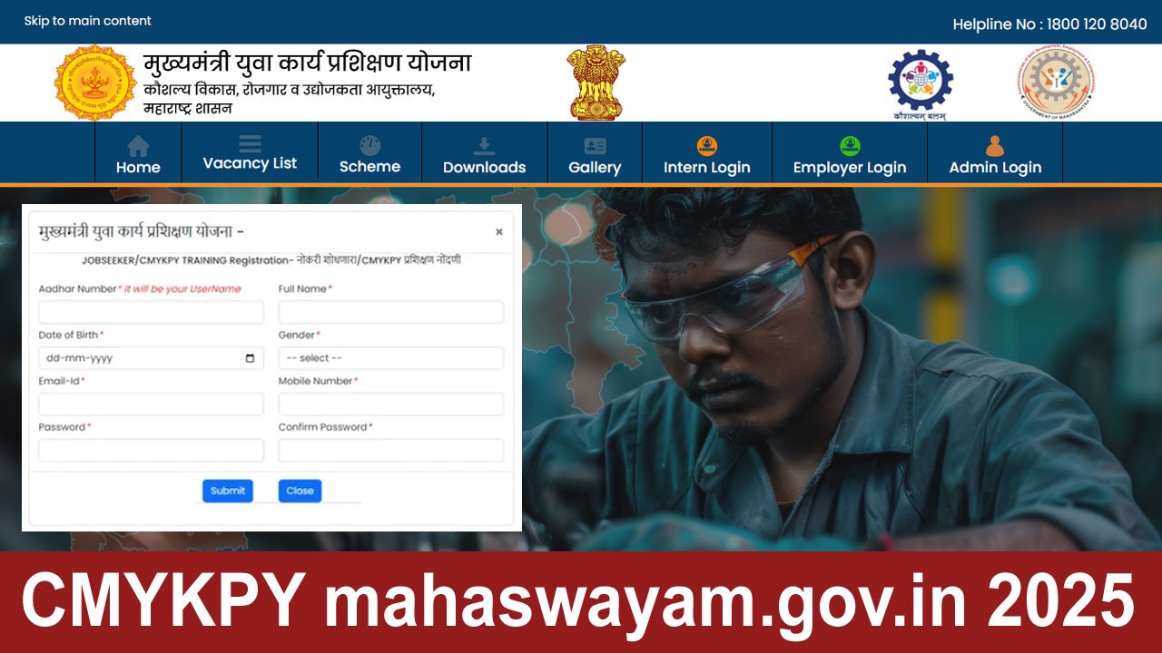 CMYKPY mahaswayam.gov.in 2025: Registration, Login and Status alt=