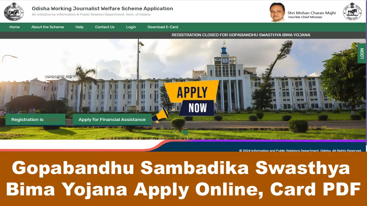 Gopabandhu Sambadika Swasthya Bima Yojana Apply Online & Card Download alt=