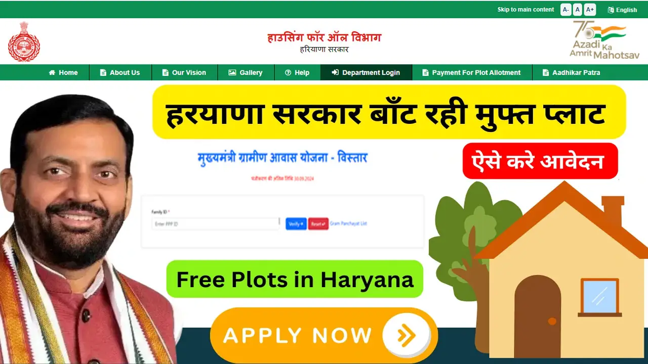 Haryana Free Plot Scheme Apply Online 2024: Check Eligibility & Status alt=