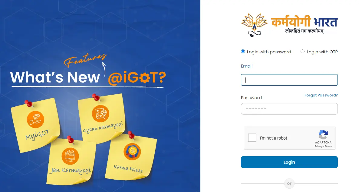 iGOT Karmayogi Portal Login