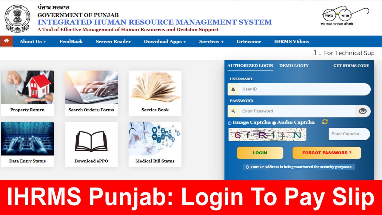 IHRMS Punjab: How to Login, Pay Slip Download, Apply for Leave alt=