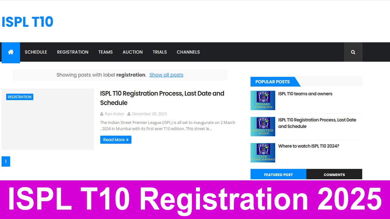 ISPL T10 Registration 2025: Player Registration, Last Date, Selection Process alt=