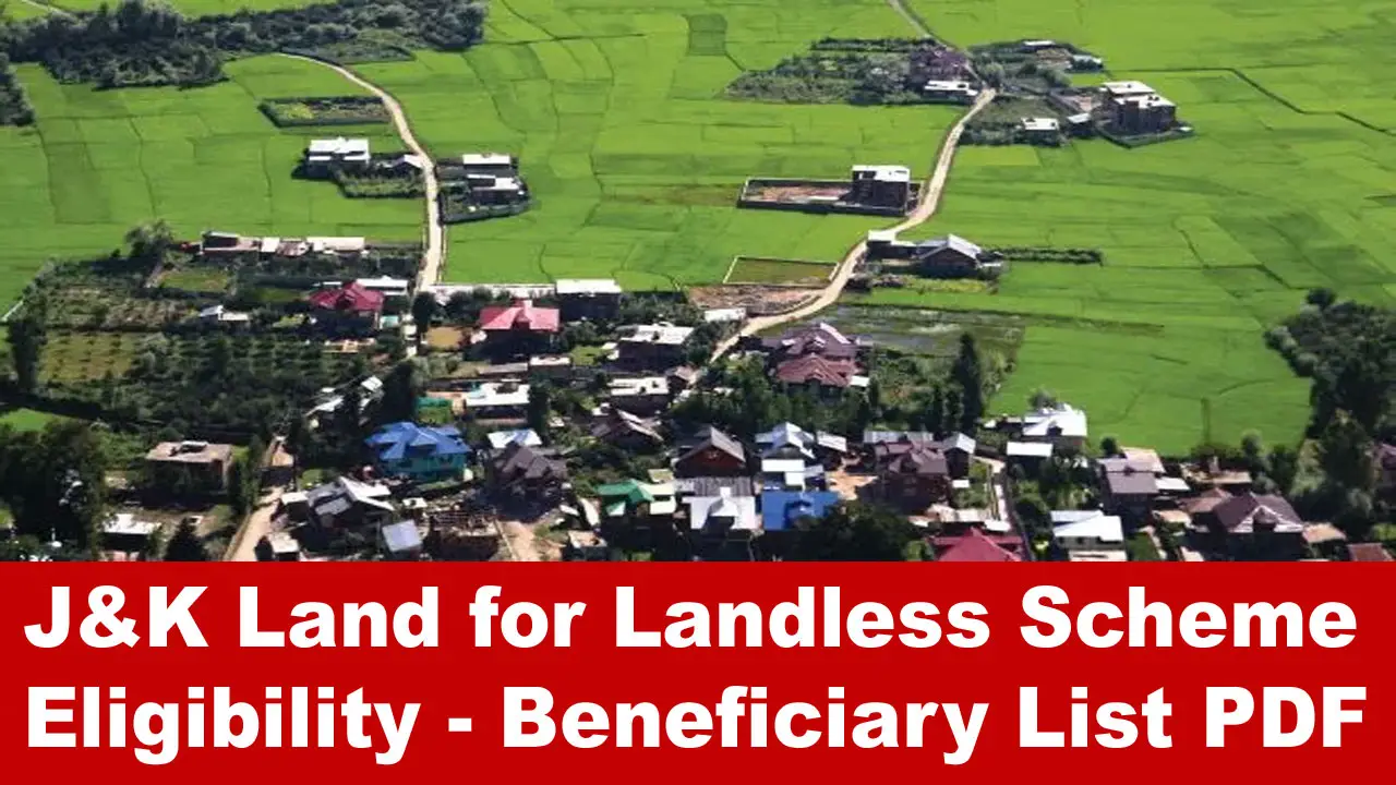 J&K Land for Landless Scheme 2024: Check Eligibility, Beneficiary List alt=