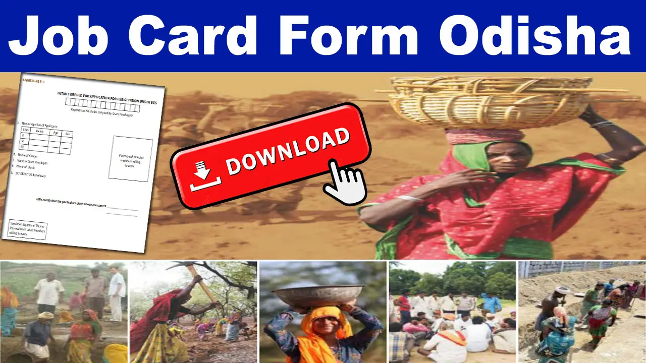 Job Card Form PDF Odisha: Nrega Job Card Form PDF Download Odia & English alt=