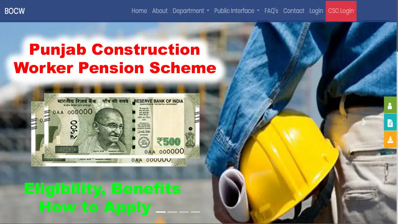 Punjab Construction Worker Pension Scheme 2024: Eligibility, Benefits, How to Apply alt=