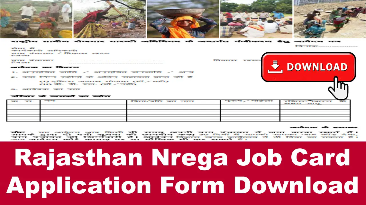 rajasthan nrega job card application form pdf