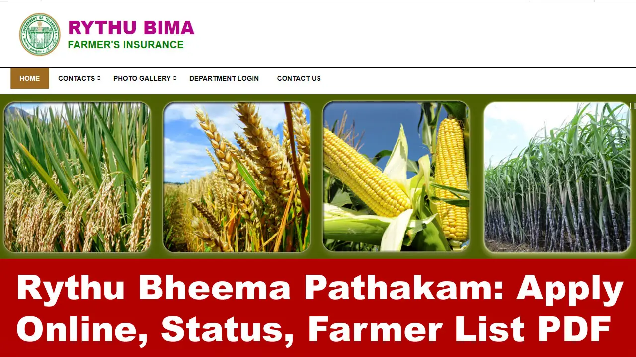 Rythu Bheema Pathakam: Apply Online, Application Status, Farmer List alt=