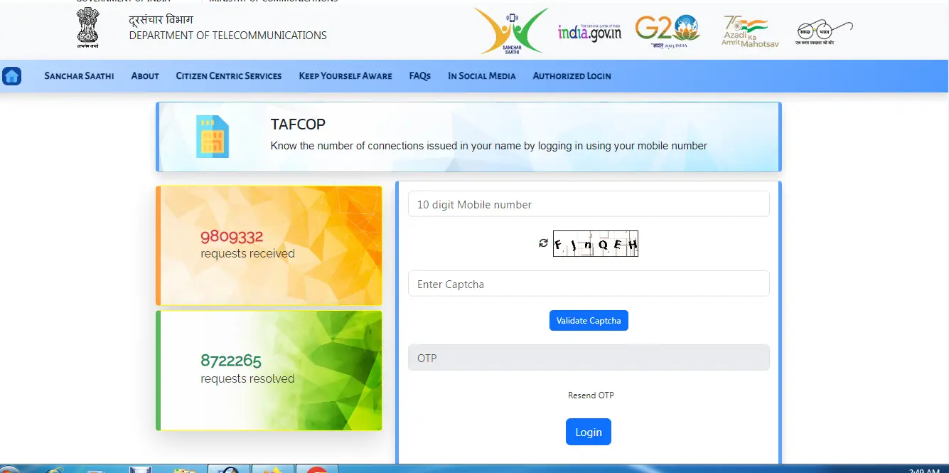 tafcop portal login