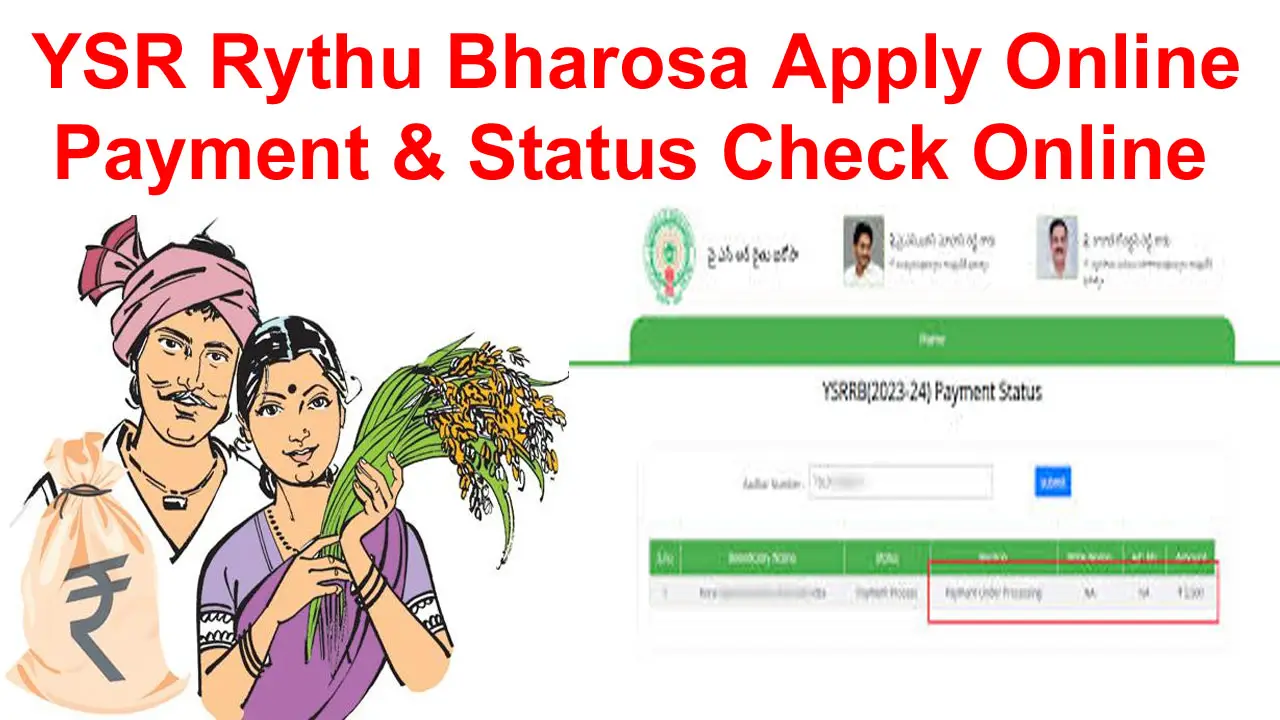 YSR Rythu Bharosa Apply Online: YSR Rythu Bharosa Application Status Check alt=